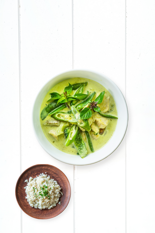 Green Thai vitality curry, coconut rice 🌶